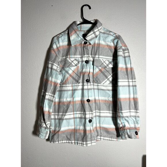 Anna Cai 100% cotton Flannel Women's button up shirt Size Large - Picture 1 of 5